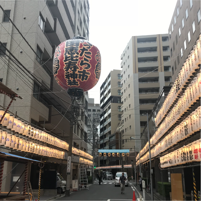 寶田恵比寿神社前　昼間